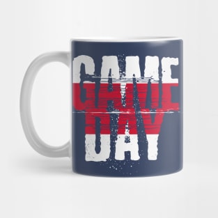 Red and Blue Gameday // Grunge Vintage Football Game Day Mug